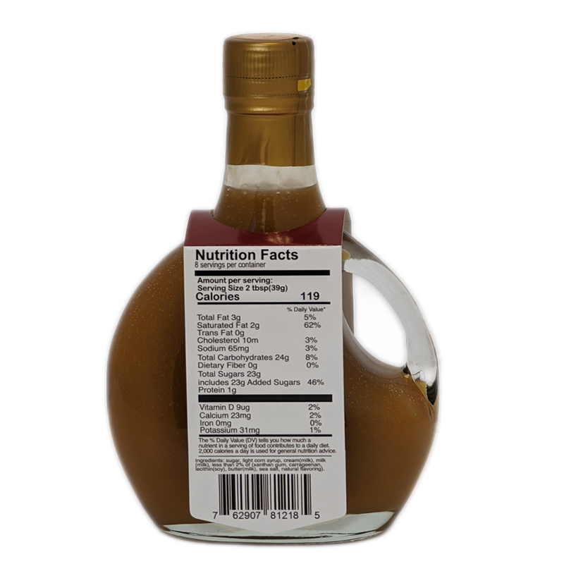 Caramel Dessert Sauce Nutrition Panel